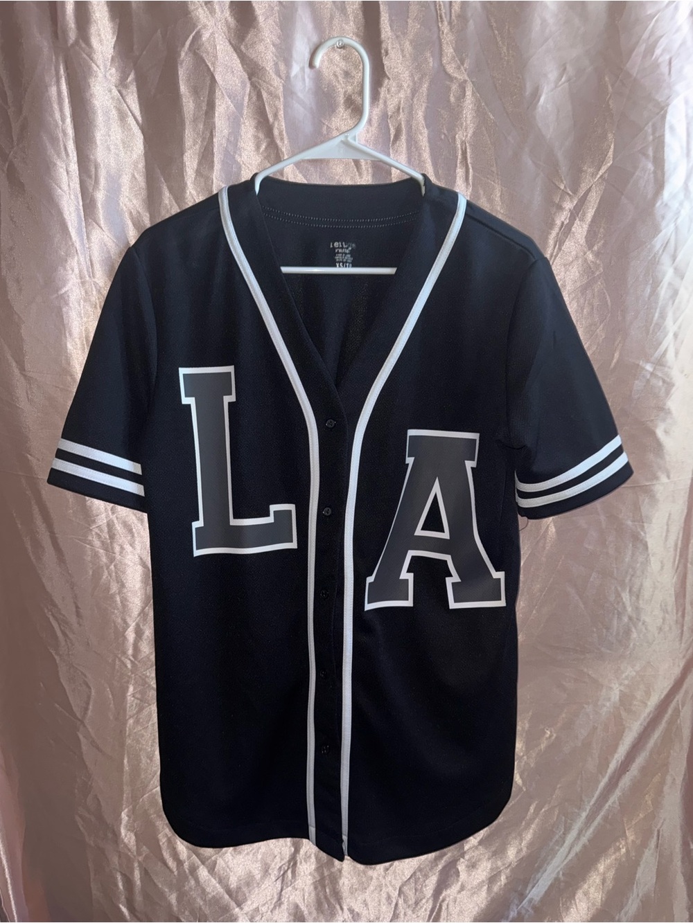 Refuge Black and White Button Down Baseball Jersey